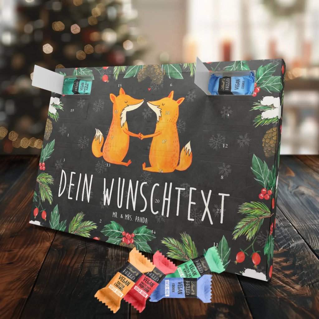 Personalisierter veganer Adventskalender Füchse Liebe Personalisierter veganer Adventskalender, Fuchs, Füchse, Fox, Liebe, Liebespaar, Paar, Partner, Freundin, Freund, Ehe, Verlobte, Ehemann, Ehefrau, Liebesbeweis