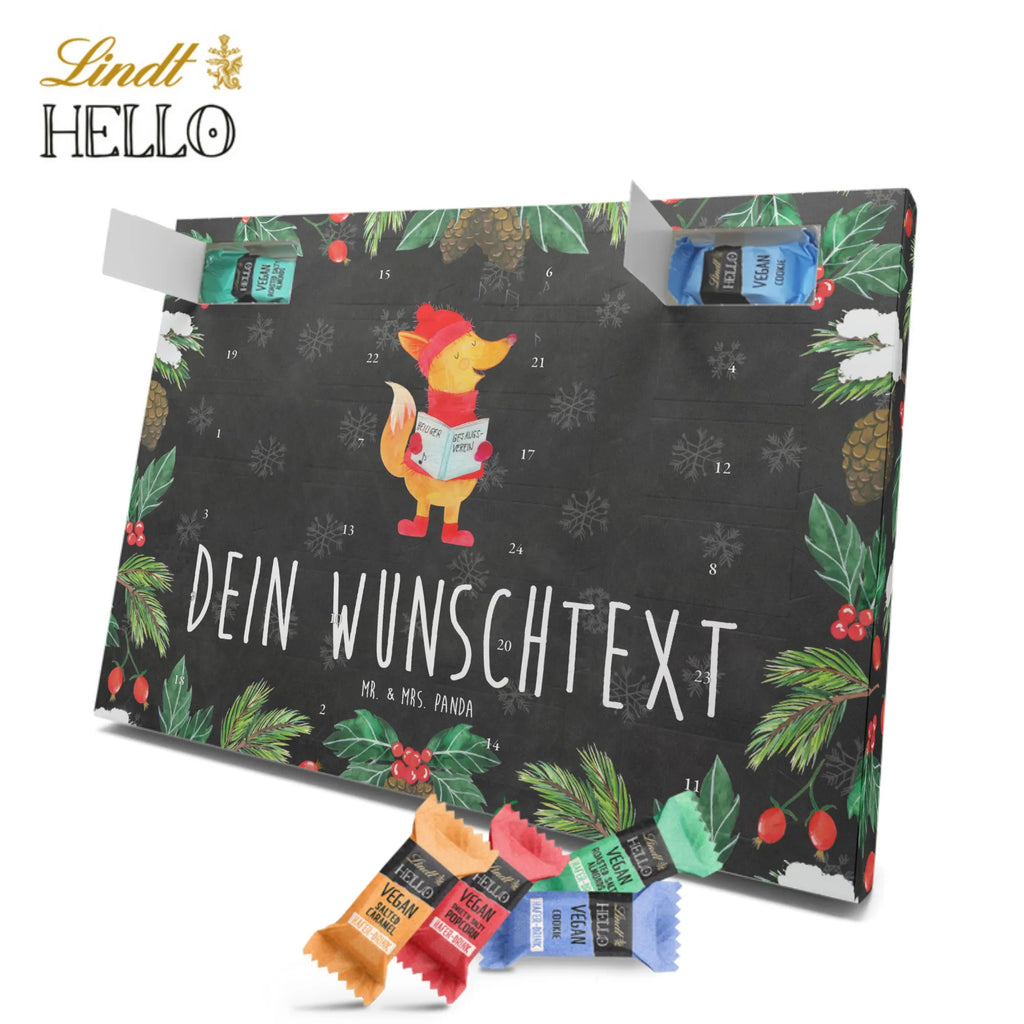 Personalisierter veganer Adventskalender Fuchs Sänger Personalisierter veganer Adventskalender, Winter, Weihnachten, Weihnachtsdeko, Nikolaus, Advent, Heiligabend, Wintermotiv, Fuchs, Füchse, Sänger, Geschenk Sänger, Singen, Weihnachtslieder