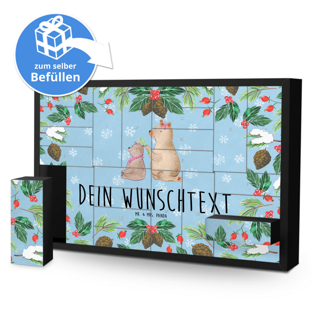 Personalisierter Befüllbarer Adventskalender Bär Kind Befüllbarer Adventskalender, Adventskalender zum selbst befüllen, Familie, Vatertag, Muttertag, Bruder, Schwester, Mama, Papa, Oma, Opa, Geschenk, Mutti, Mutter