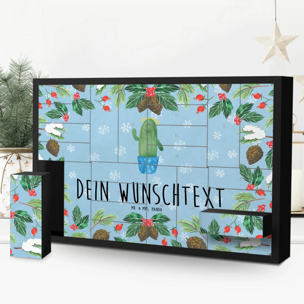 Personalisierter Befüllbarer Adventskalender Kaktus Heilig Befüllbarer Adventskalender, Adventskalender zum selbst befüllen, Kaktus, Kakteen, frech, lustig, Kind, Eltern, Familie, Bruder, Schwester, Schwestern, Freundin, Heiligenschein