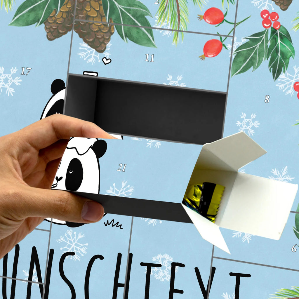 Personalisierter Befüllbarer Adventskalender Panda Gute Besserung Befüllbarer Adventskalender, Adventskalender zum selbst befüllen