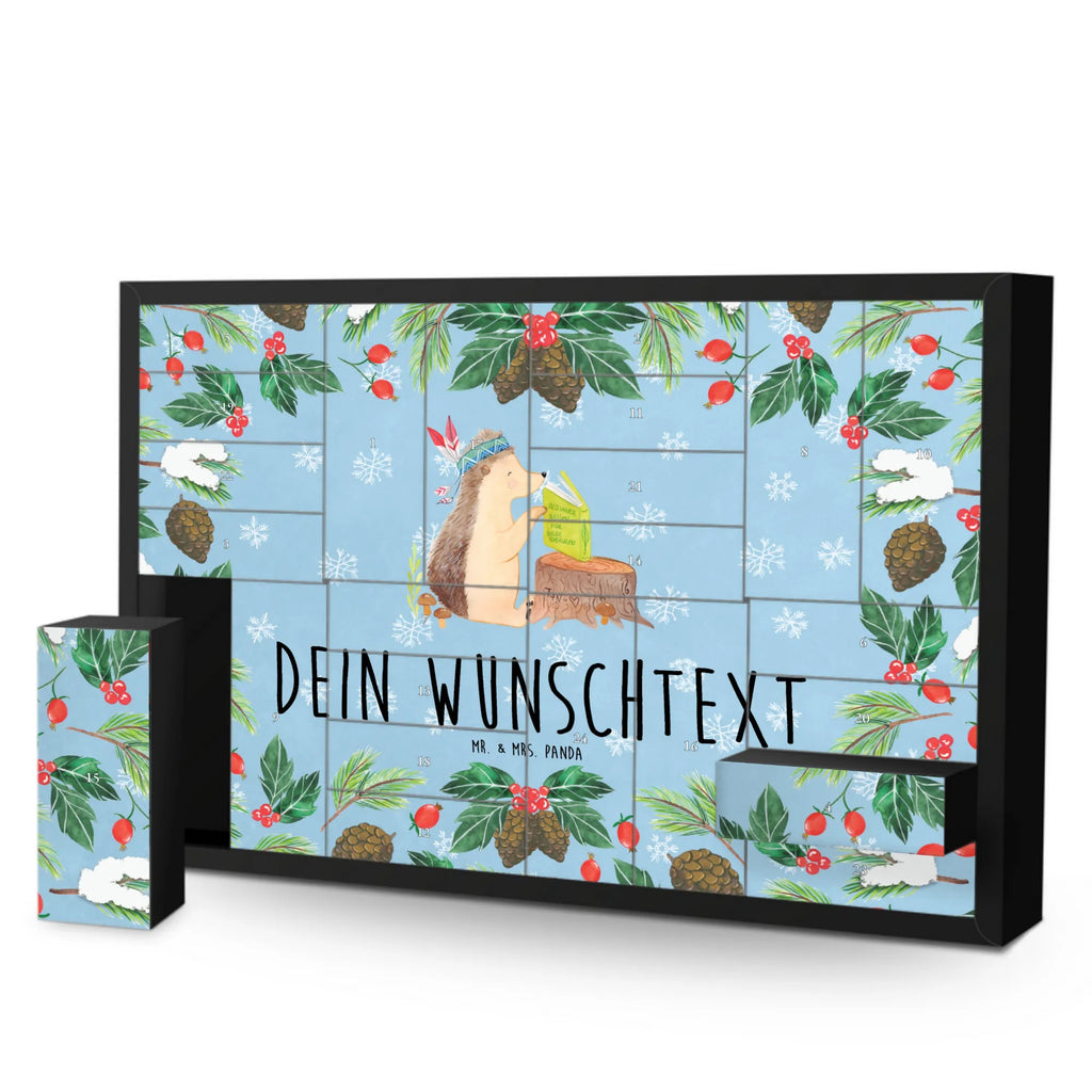 Personalisierter Befüllbarer Adventskalender Igel Federschmuck Befüllbarer Adventskalender, Adventskalender zum selbst befüllen, Waldtiere, Tiere, Igel, Indianer, Abenteuer, Lagerfeuer, Camping