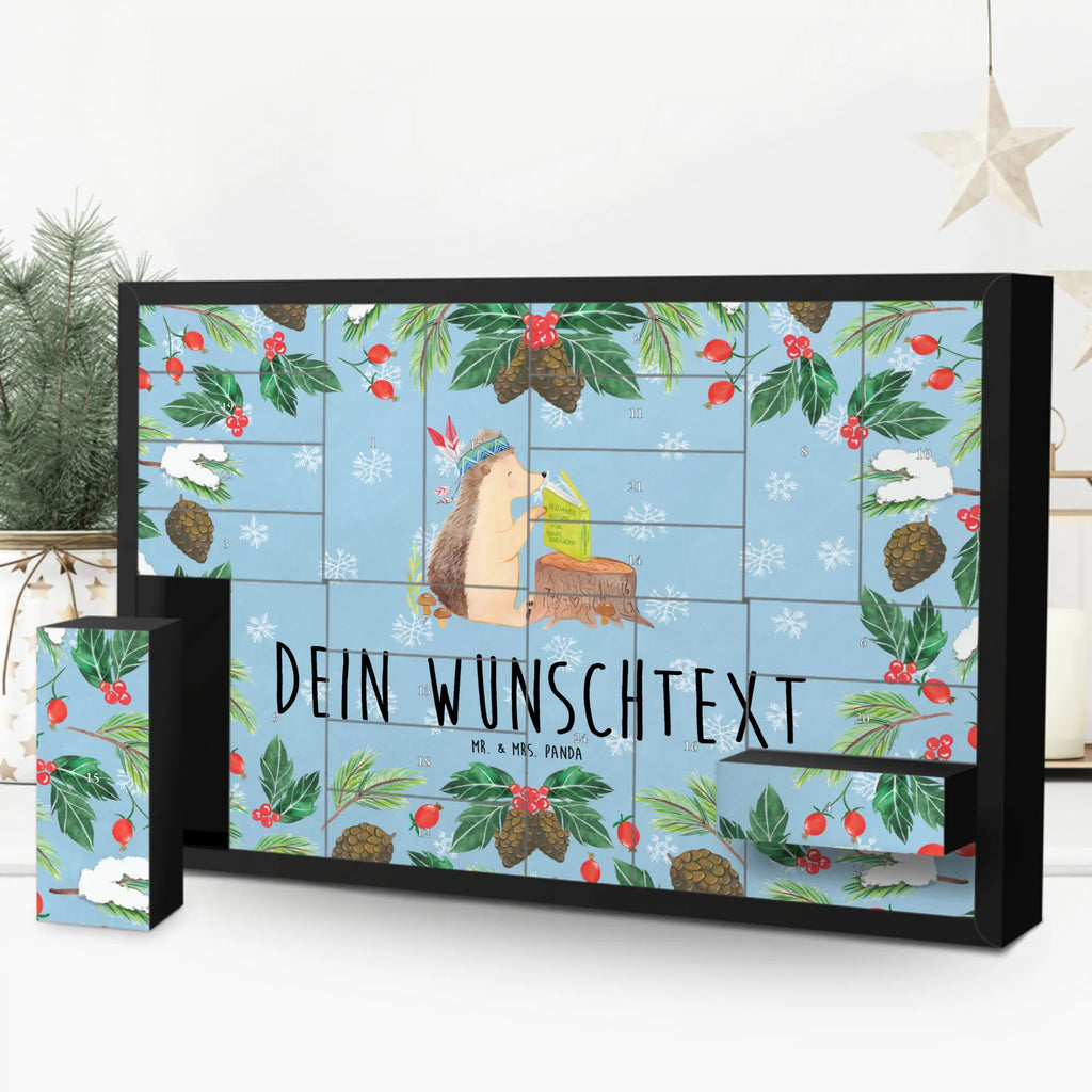 Personalisierter Befüllbarer Adventskalender Igel Federschmuck Befüllbarer Adventskalender, Adventskalender zum selbst befüllen, Waldtiere, Tiere, Igel, Indianer, Abenteuer, Lagerfeuer, Camping