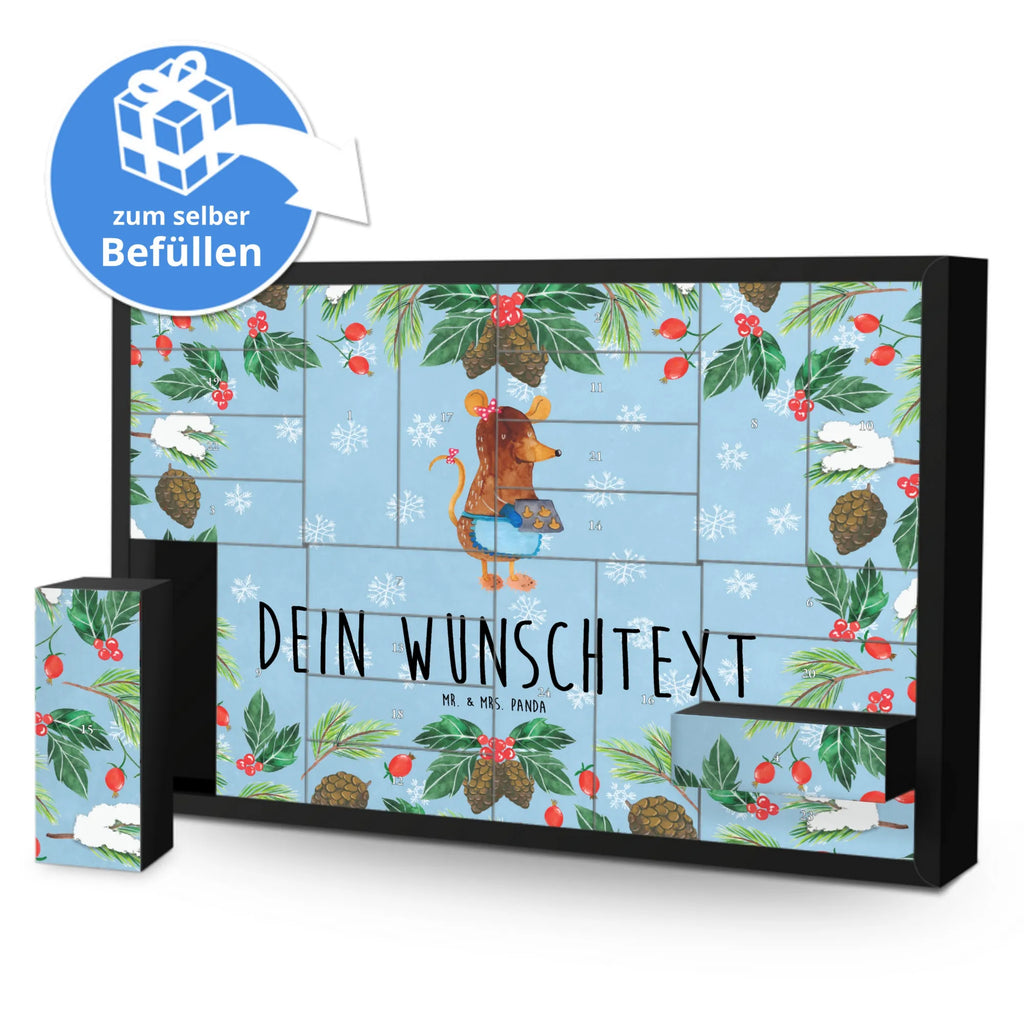 Personalisierter Befüllbarer Adventskalender Maus Kekse Befüllbarer Adventskalender, Adventskalender zum selbst befüllen, Winter, Weihnachten, Weihnachtsdeko, Nikolaus, Advent, Heiligabend, Wintermotiv, Maus, Kekse, backen, Weihnachtskekse, Plätzchen, Weihnachtsbäckerei, Chaosqueen