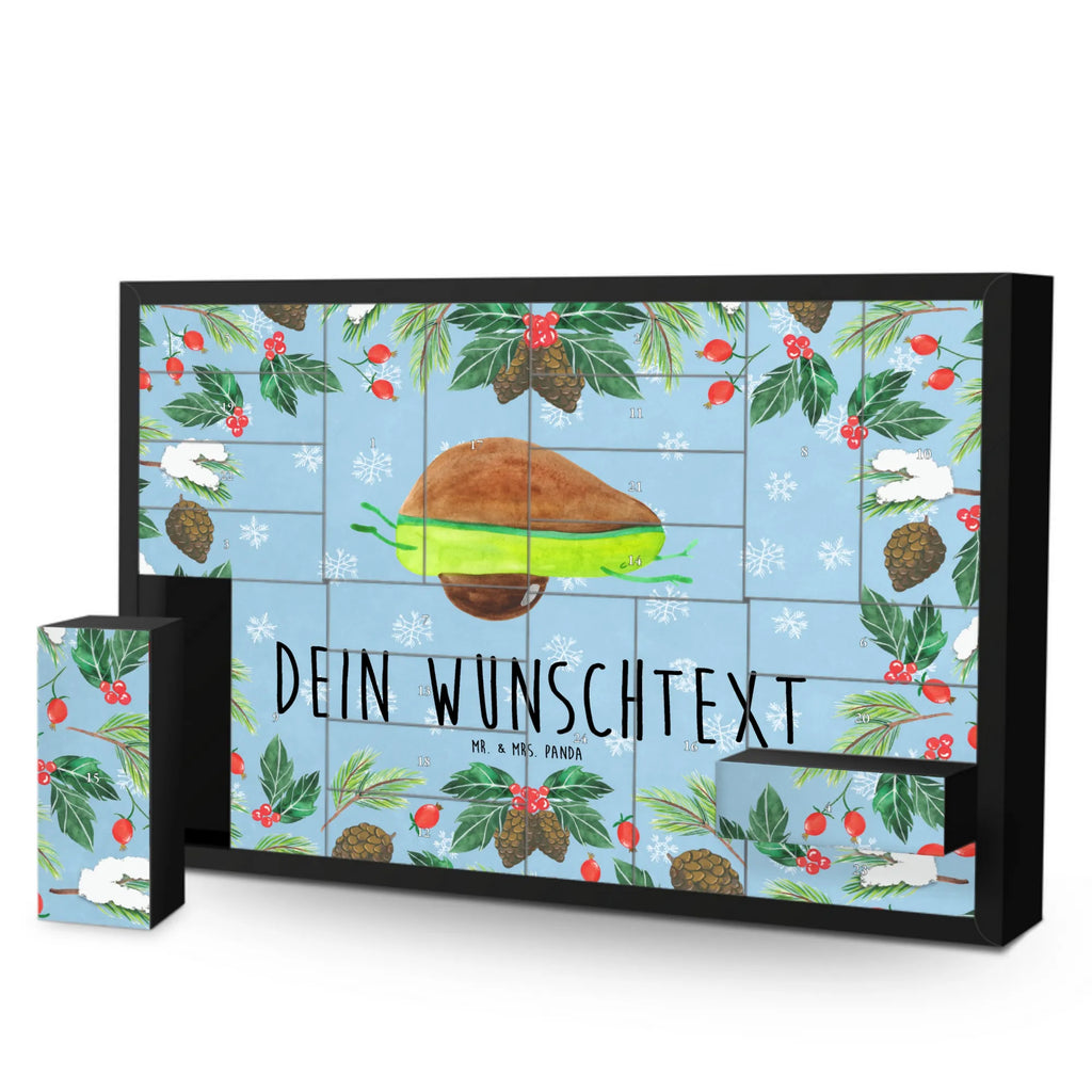 Personalisierter Befüllbarer Adventskalender Avocado Yoga Befüllbarer Adventskalender, Adventskalender zum selbst befüllen, Avocado, Veggie, Vegan, Gesund, Avocado Yoga Vegan