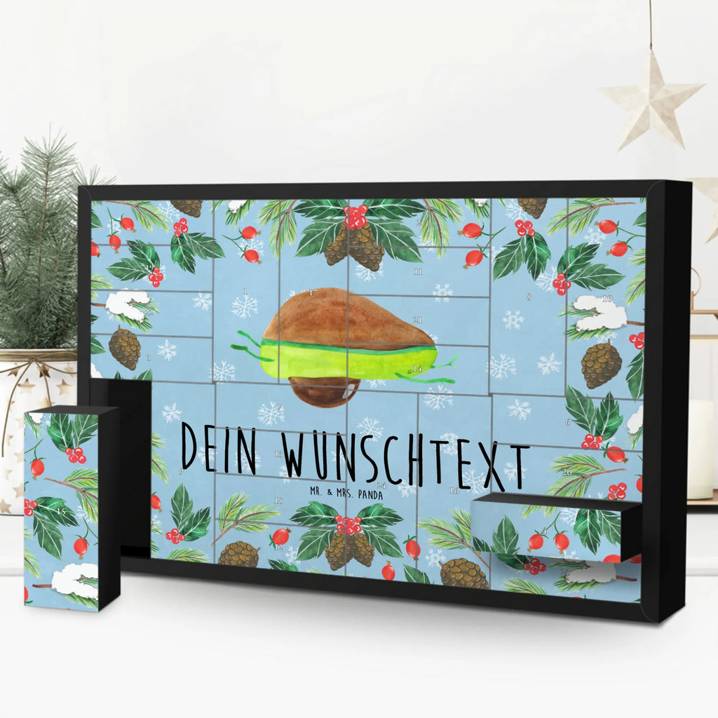 Personalisierter Befüllbarer Adventskalender Avocado Yoga Befüllbarer Adventskalender, Adventskalender zum selbst befüllen, Avocado, Veggie, Vegan, Gesund, Avocado Yoga Vegan