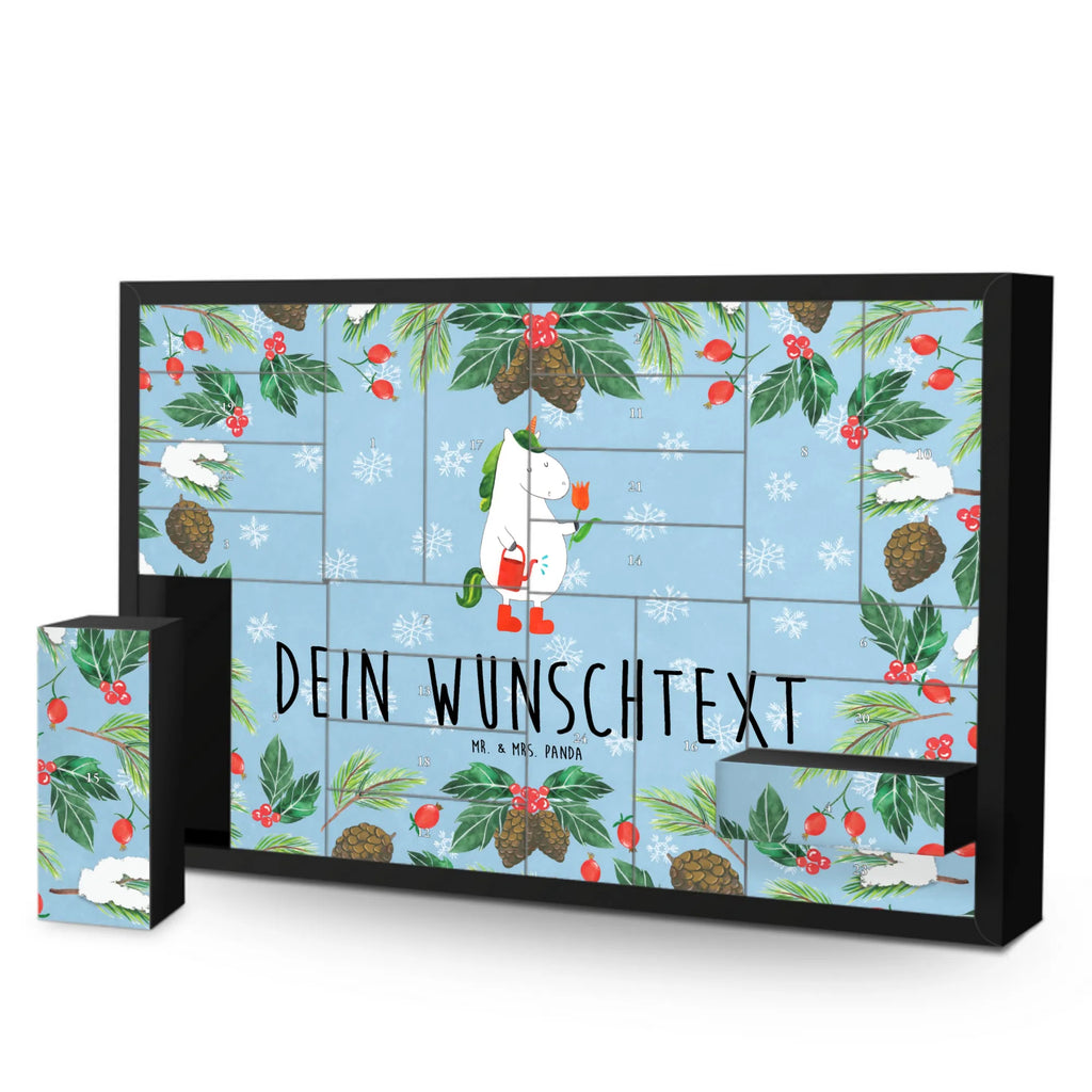 Personalisierter Befüllbarer Adventskalender Einhorn Gärtner Befüllbarer Adventskalender, Adventskalender zum selbst befüllen, Einhorn, Einhörner, Einhorn Deko, Pegasus, Unicorn, Luftballon, Gießkanne, Giesskanne, Lebenslust, Freude, Blume, Freundin, Garten, Stiefel