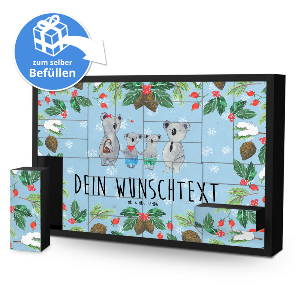 Personalisierter Befüllbarer Adventskalender Koala Familie zwei Befüllbarer Adventskalender, Adventskalender zum selbst befüllen, Familie, Vatertag, Muttertag, Bruder, Schwester, Mama, Papa, Oma, Opa, Koala, Koalabär, beste Familie, Familienzeit, Familienleben, Koalafamilie, Lieblingsfamilie