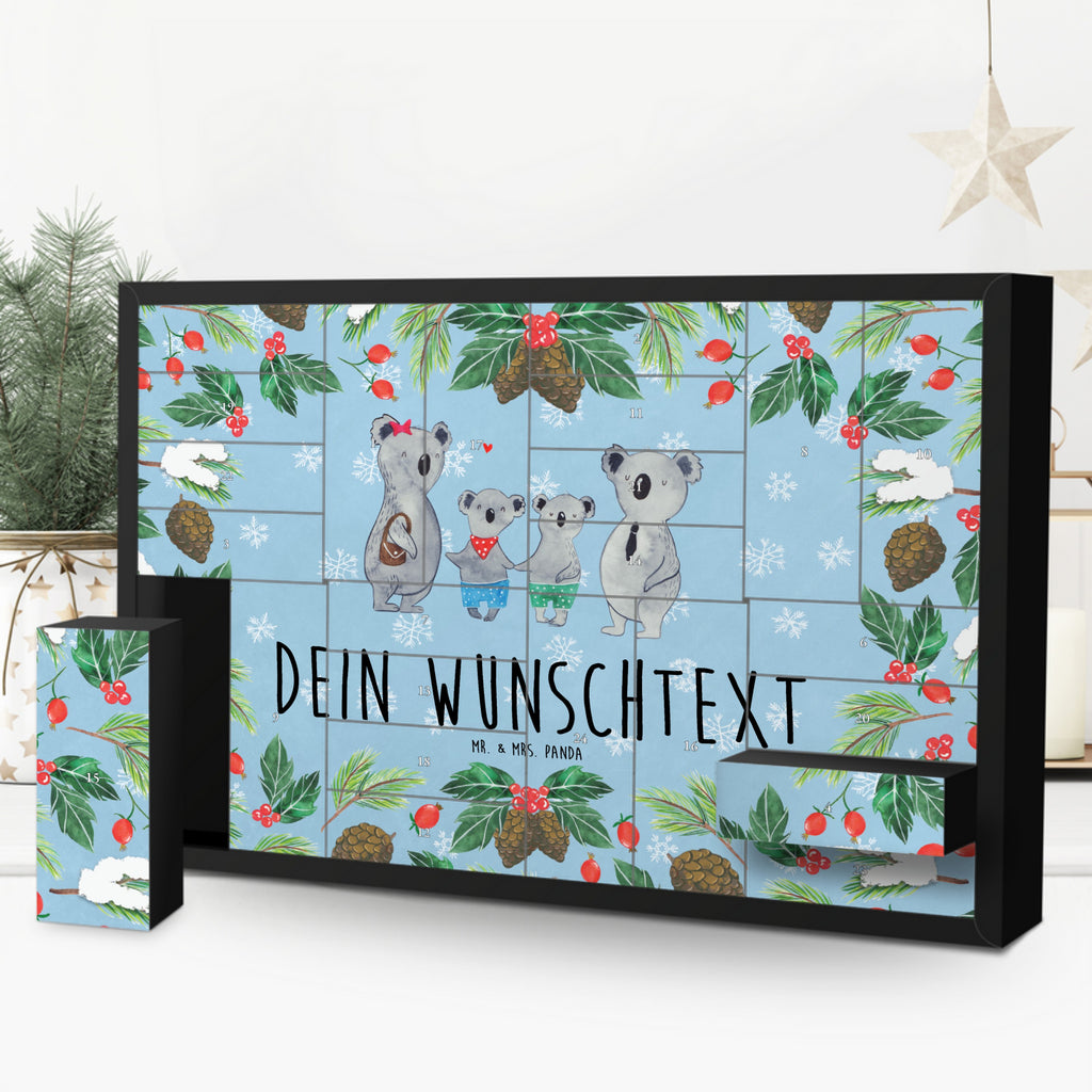 Personalisierter Befüllbarer Adventskalender Koala Familie zwei Befüllbarer Adventskalender, Adventskalender zum selbst befüllen, Familie, Vatertag, Muttertag, Bruder, Schwester, Mama, Papa, Oma, Opa, Koala, Koalabär, beste Familie, Familienzeit, Familienleben, Koalafamilie, Lieblingsfamilie