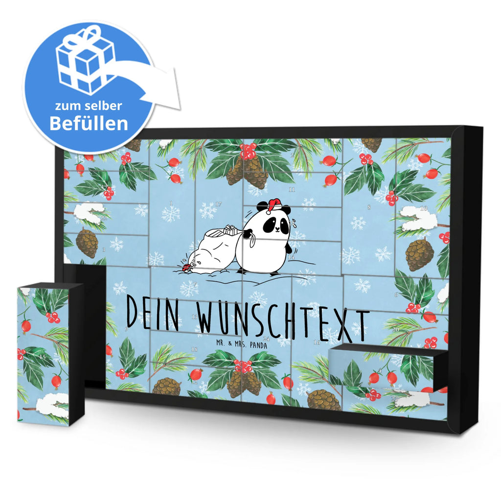 Personalisierter Befüllbarer Adventskalender Panda Weihnachten Befüllbarer Adventskalender, Adventskalender zum selbst befüllen