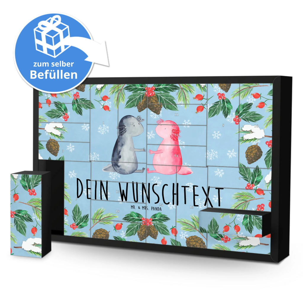 Personalisierter Befüllbarer Adventskalender Axolotl Liebe Befüllbarer Adventskalender, Adventskalender zum selbst befüllen, Axolotl, Molch, Axolot, Schwanzlurch, Lurch, Lurche, Liebe, große Liebe, Liebesbeweis, Freund, Verlobter, Ehemann, Jahrestag, Valentinstag