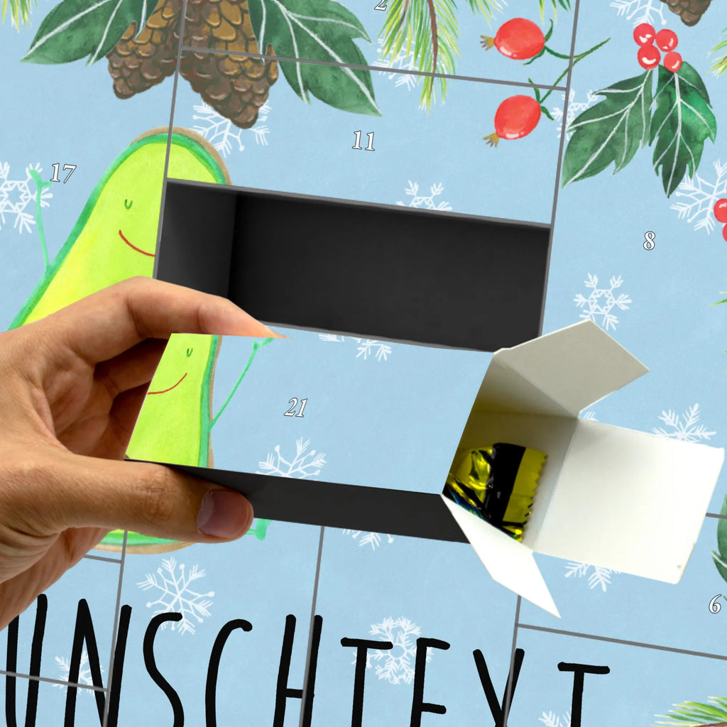 Personalisierter Befüllbarer Adventskalender Avocado Glücklich Befüllbarer Adventskalender, Adventskalender zum selbst befüllen, Avocado, Veggie, Vegan, Gesund, Chaos