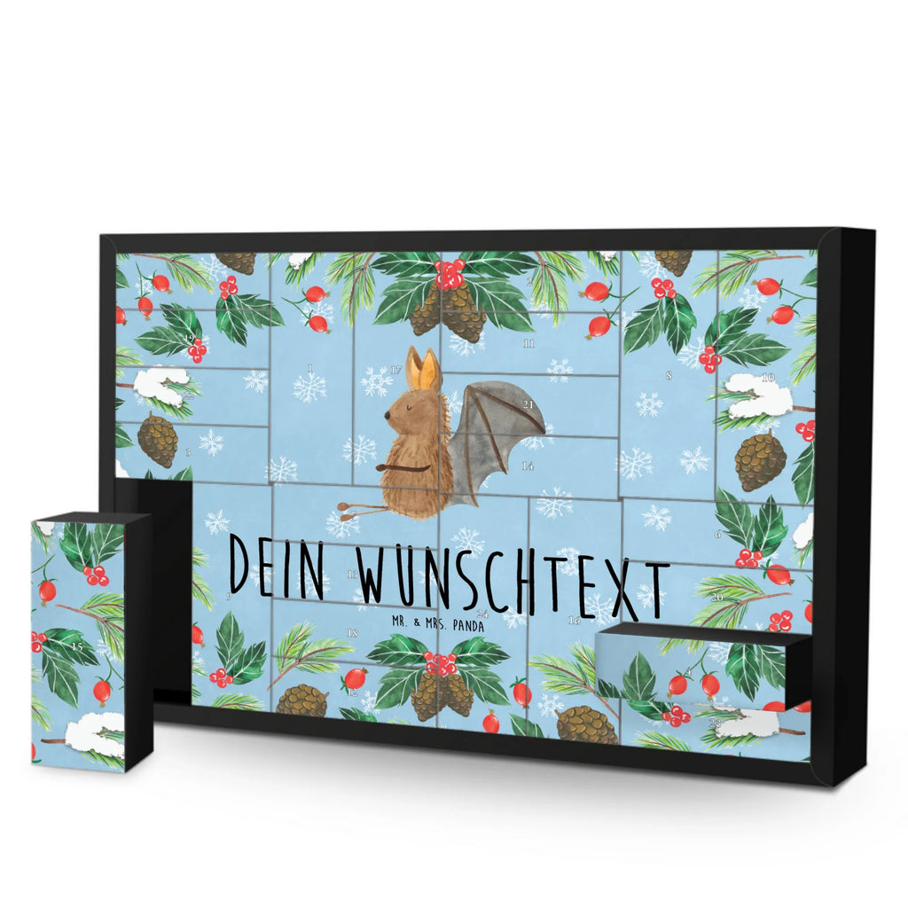 Personalisierter Befüllbarer Adventskalender Fledermaus Sitzen Befüllbarer Adventskalender, Adventskalender zum selbst befüllen, Tiermotive, Gute Laune, lustige Sprüche, Tiere, Fledermaus, Fledermäuse, Motivation, entspannen