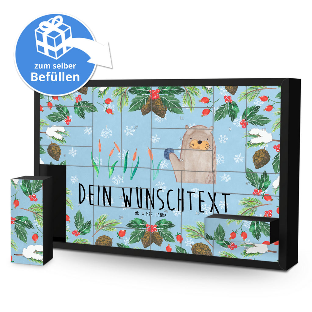 Personalisierter Befüllbarer Adventskalender Otter Stein Befüllbarer Adventskalender, Adventskalender zum selbst befüllen, Otter, Fischotter, Seeotter, Otter Seeotter See Otter