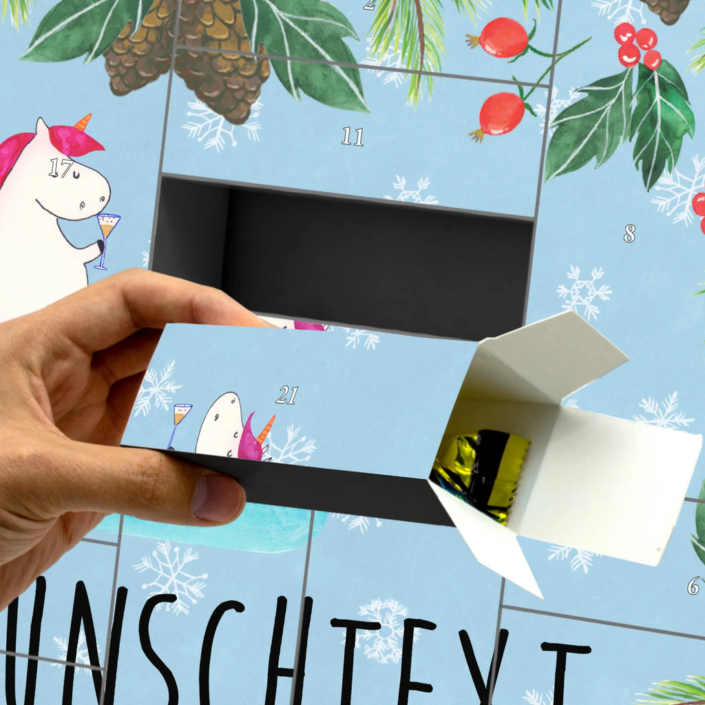 Personalisierter Befüllbarer Adventskalender Einhorn Sekt Befüllbarer Adventskalender, Adventskalender zum selbst befüllen, Einhorn, Einhörner, Einhorn Deko, Pegasus, Unicorn, Freundinnen, Freundin, BFF, Sekt, Mädelsabend, Spaß, Party, Korken, Anstoßen, Beste