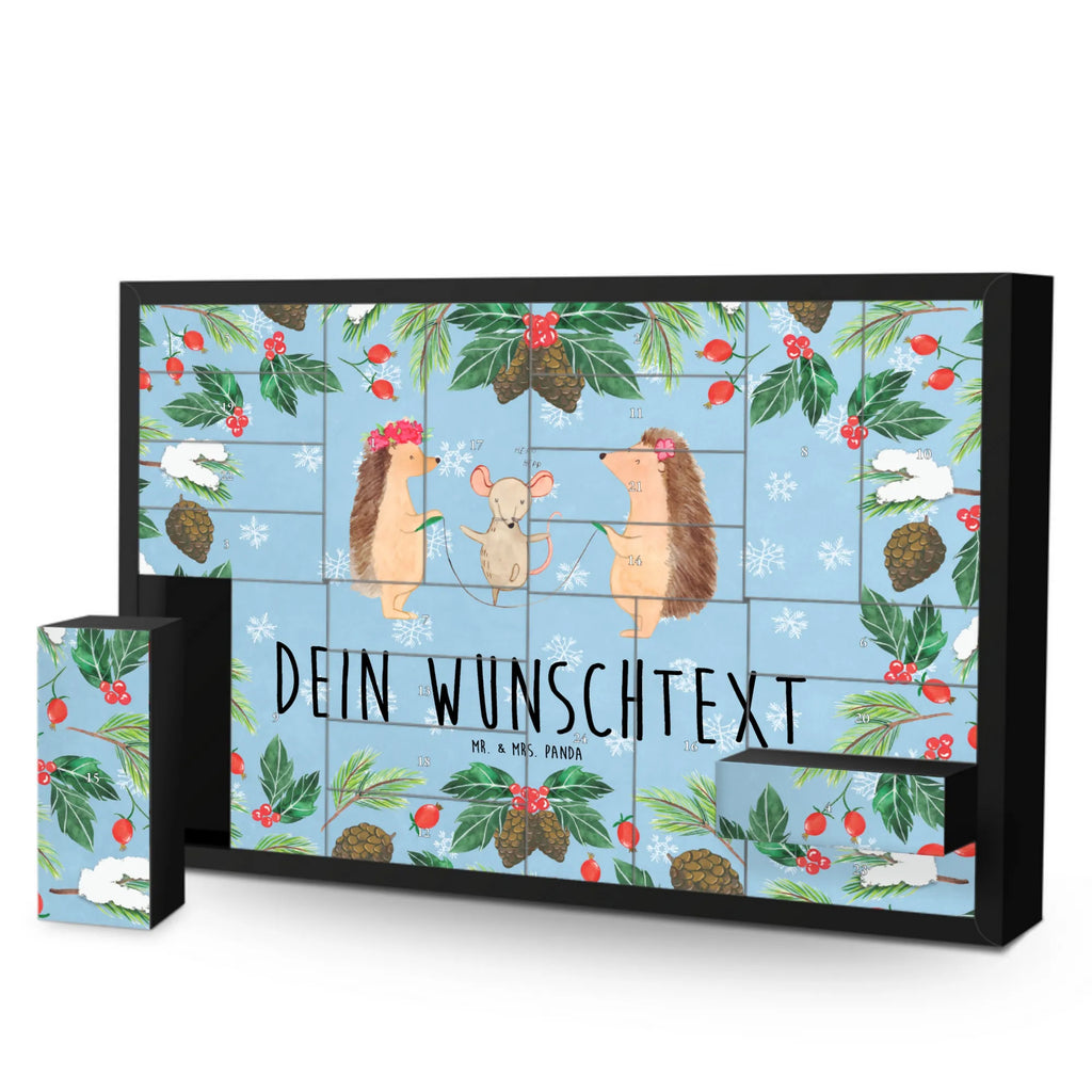 Personalisierter Befüllbarer Adventskalender Igel Seilhüpfen Befüllbarer Adventskalender, Adventskalender zum selbst befüllen, Tiermotive, Gute Laune, lustige Sprüche, Tiere, Igel, Maus, Seilspringen, Seilhüpfen, Kinder, Kindergarten