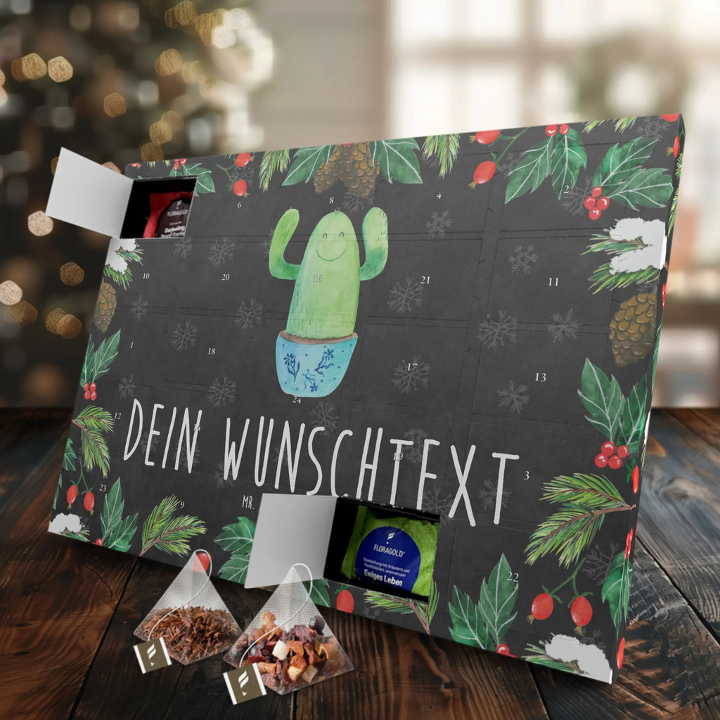 Personalisierter Tee Adventskalender Kaktus Happy Personalisierter Tee Adventskalender, Kaktus, Kakteen, Motivation, Spruch, lustig, Kindersicherung, Neustart, Büro, Büroalltag, Kollege, Kollegin, Freundin, Mutter, Familie, Ausbildung