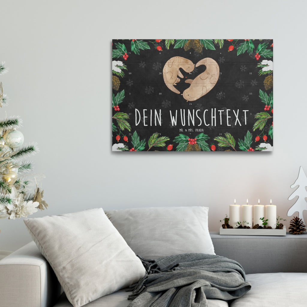 Personalisierter Tee Adventskalender Otter Herz Personalisierter Tee Adventskalender, Otter, Fischotter, Seeotter, Liebe, Herz, Liebesbeweis, Liebesgeschenk, Bessere Hälfte, Love you, Jahrestag, Hochzeitstag, Verlobung, gemeinsames Leben