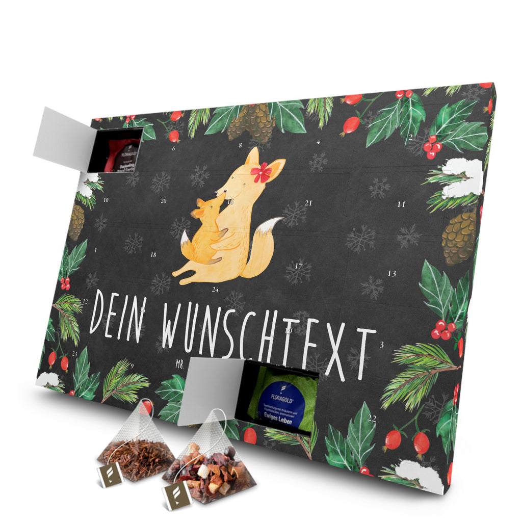 Personalisierter Tee Adventskalender Fuchs Mama Personalisierter Tee Adventskalender, Familie, Vatertag, Muttertag, Bruder, Schwester, Mama, Papa, Oma, Opa, Mutter, Tochter, Lieblingstochter, Beste Tochter, Geschenk