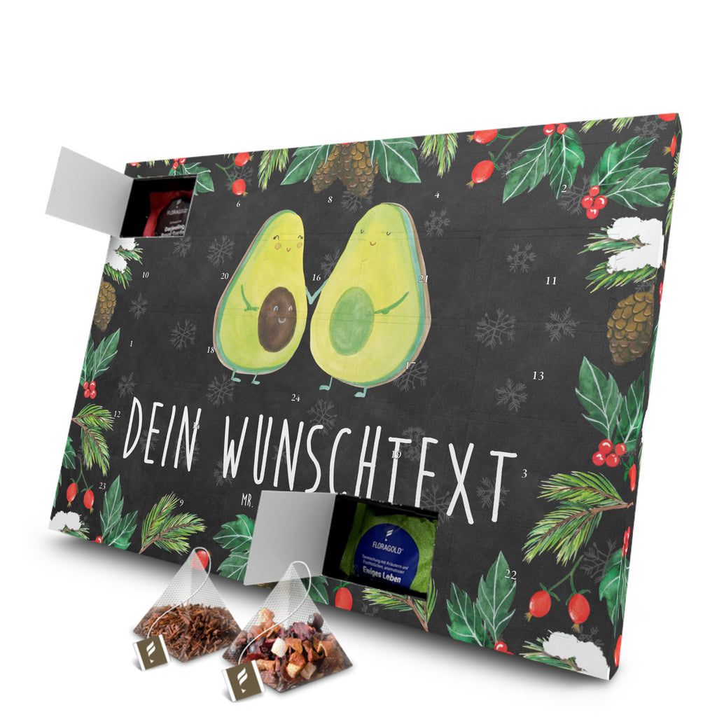 Personalisierter Tee Adventskalender Avocado Pärchen Personalisierter Tee Adventskalender, Avocado, Veggie, Vegan, Gesund, Avocuddle, Liebe, Schwangerschaft, Familie, Babyshower, Babyparty, Hochzeit, Kinder, Avocados, Geburt