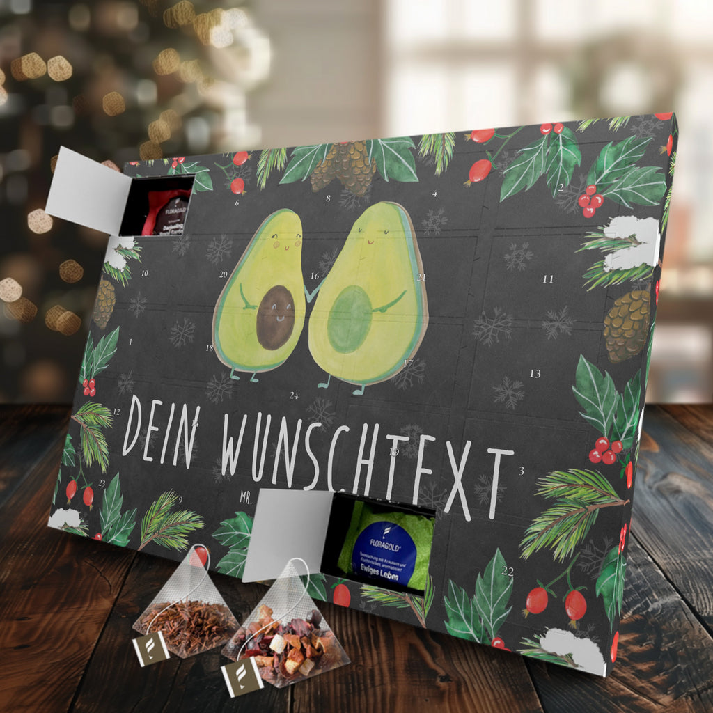 Personalisierter Tee Adventskalender Avocado Pärchen Personalisierter Tee Adventskalender, Avocado, Veggie, Vegan, Gesund, Avocuddle, Liebe, Schwangerschaft, Familie, Babyshower, Babyparty, Hochzeit, Kinder, Avocados, Geburt