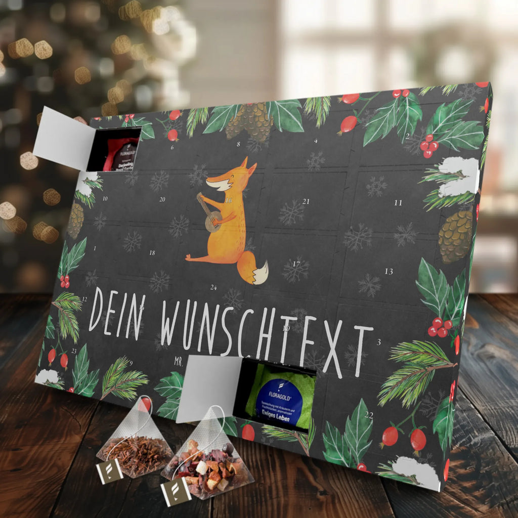 Personalisierter Tee Adventskalender Fuchs Gitarre Personalisierter Tee Adventskalender, Fuchs, Füchse, Geschenk Musiker, Musik Spruch, Musikerin, Sänger, Sängerin, Gitarre