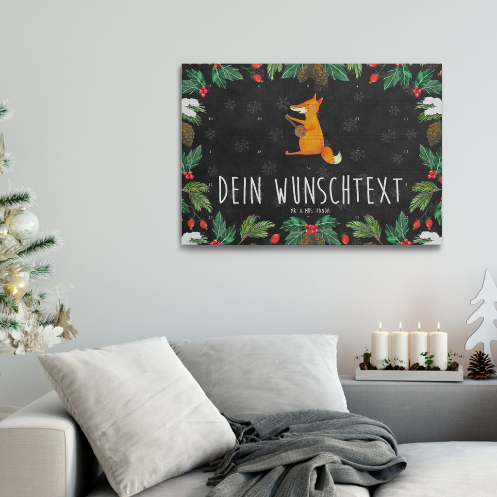 Personalisierter Tee Adventskalender Fuchs Gitarre Personalisierter Tee Adventskalender, Fuchs, Füchse, Geschenk Musiker, Musik Spruch, Musikerin, Sänger, Sängerin, Gitarre