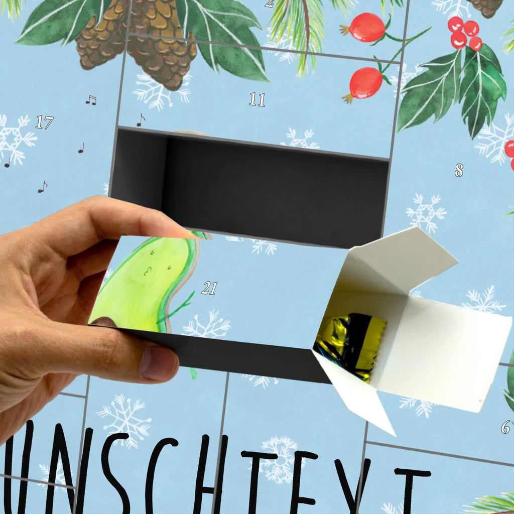 Personalisierter Befüllbarer Adventskalender Avocado Tanzen Befüllbarer Adventskalender, Adventskalender zum selbst befüllen, Avocado, Veggie, Vegan, Gesund