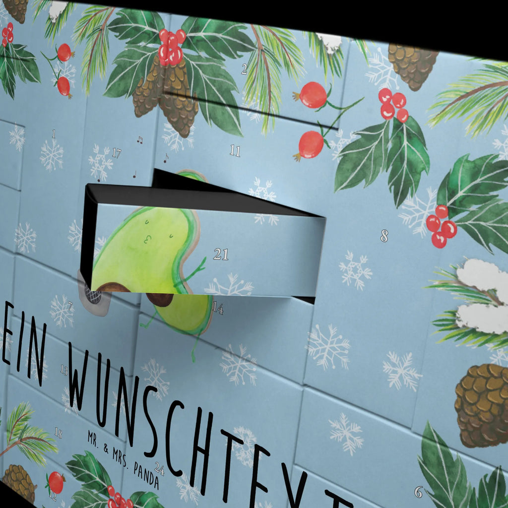 Personalisierter Befüllbarer Adventskalender Avocado Tanzen Befüllbarer Adventskalender, Adventskalender zum selbst befüllen, Avocado, Veggie, Vegan, Gesund