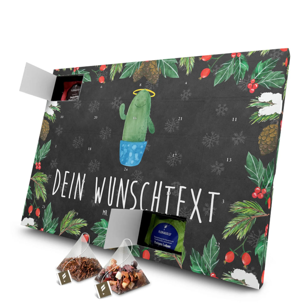 Personalisierter Tee Adventskalender Kaktus Heilig Personalisierter Tee Adventskalender, Kaktus, Kakteen, frech, lustig, Kind, Eltern, Familie, Bruder, Schwester, Schwestern, Freundin, Heiligenschein