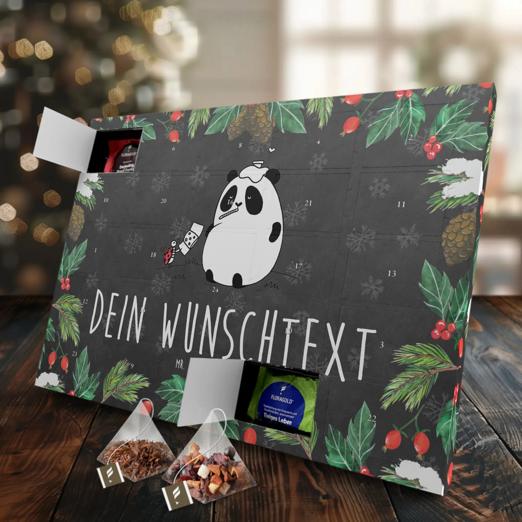 Personalisierter Tee Adventskalender Panda Gute Besserung Personalisierter Tee Adventskalender