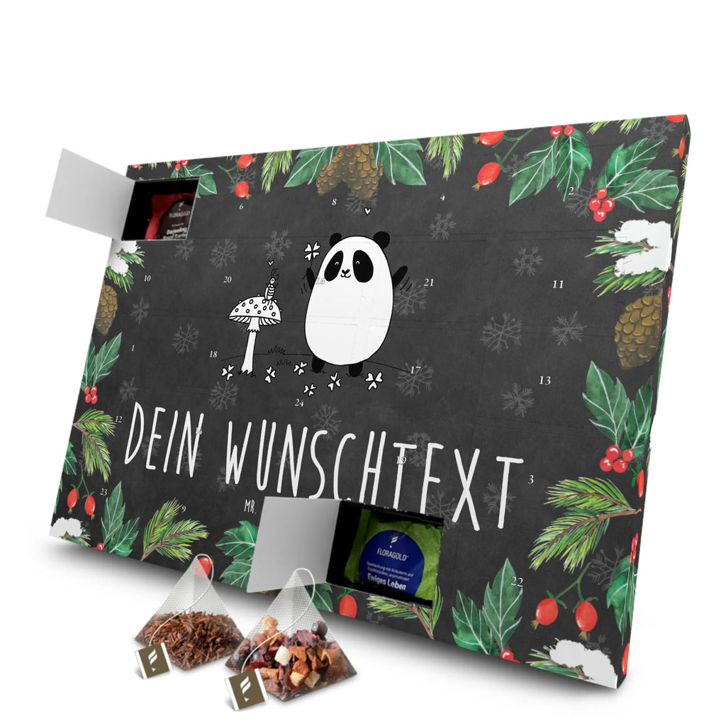 Personalisierter Tee Adventskalender Panda Glück Personalisierter Tee Adventskalender