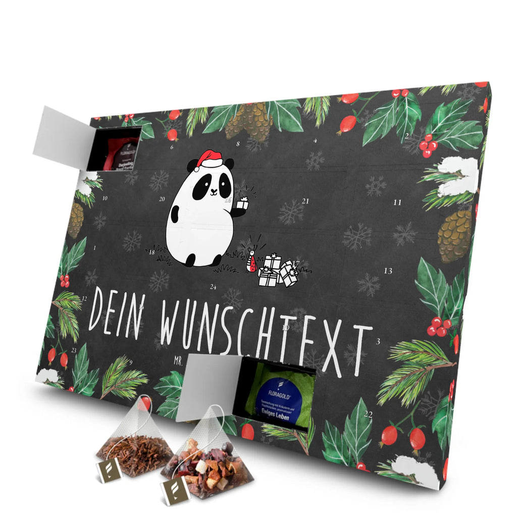 Personalisierter Tee Adventskalender Panda Weihnachtsgeschenk Personalisierter Tee Adventskalender