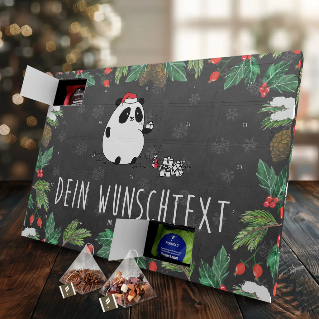 Personalisierter Tee Adventskalender Panda Weihnachtsgeschenk Personalisierter Tee Adventskalender