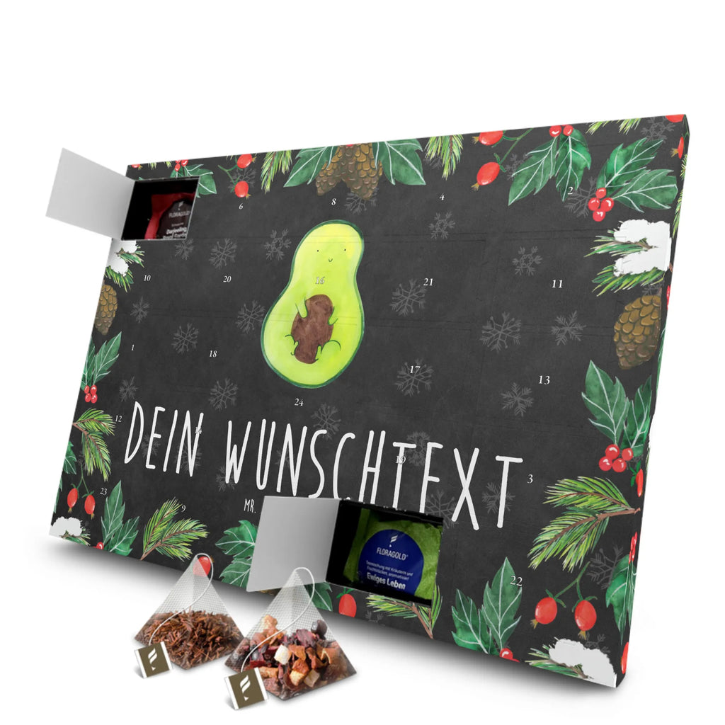 Personalisierter Tee Adventskalender Avocado Kern Personalisierter Tee Adventskalender, Avocado, Veggie, Vegan, Gesund, Avokado, Avocadokern, Kern, Pflanze, Spruch Leben