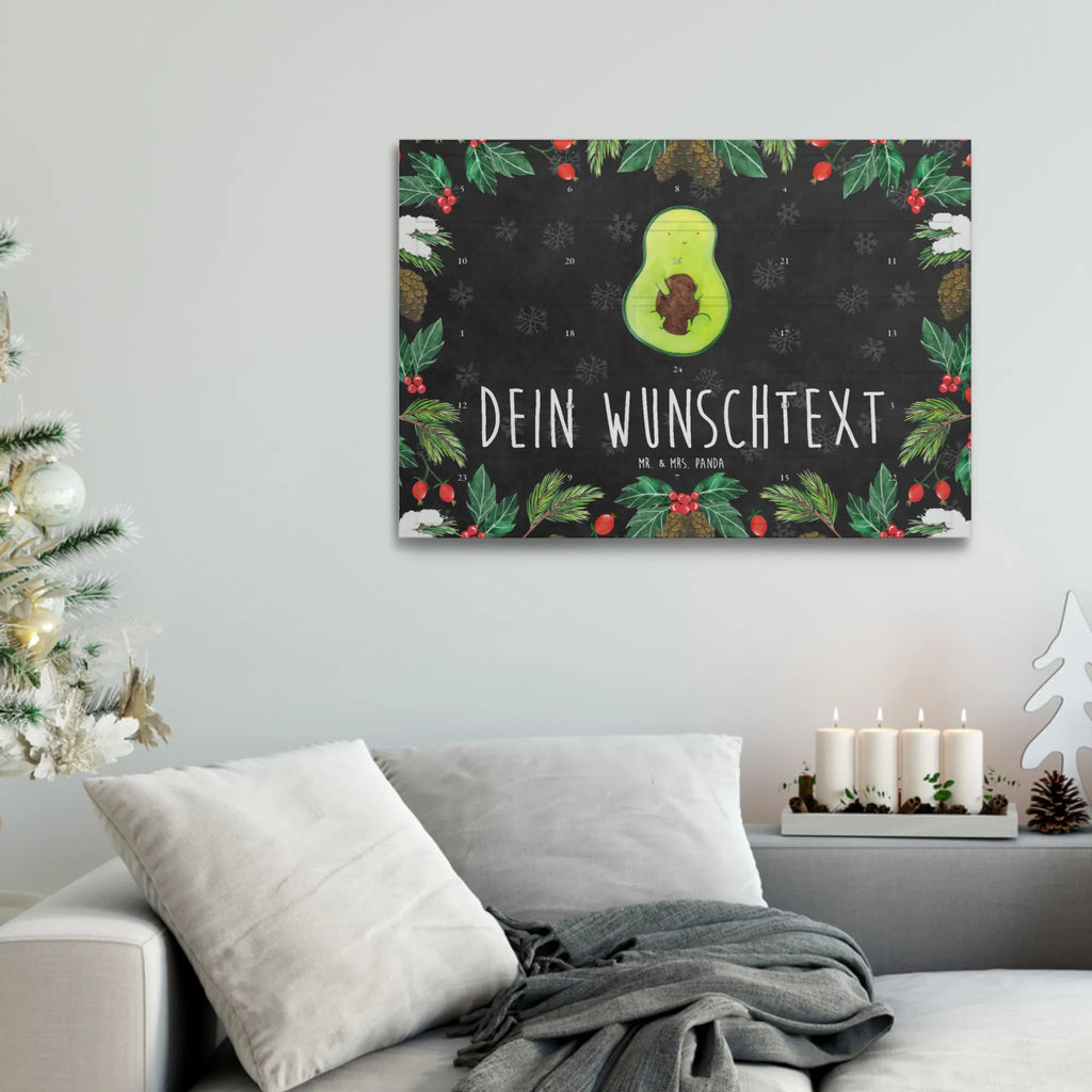 Personalisierter Tee Adventskalender Avocado Kern Personalisierter Tee Adventskalender, Avocado, Veggie, Vegan, Gesund, Avokado, Avocadokern, Kern, Pflanze, Spruch Leben