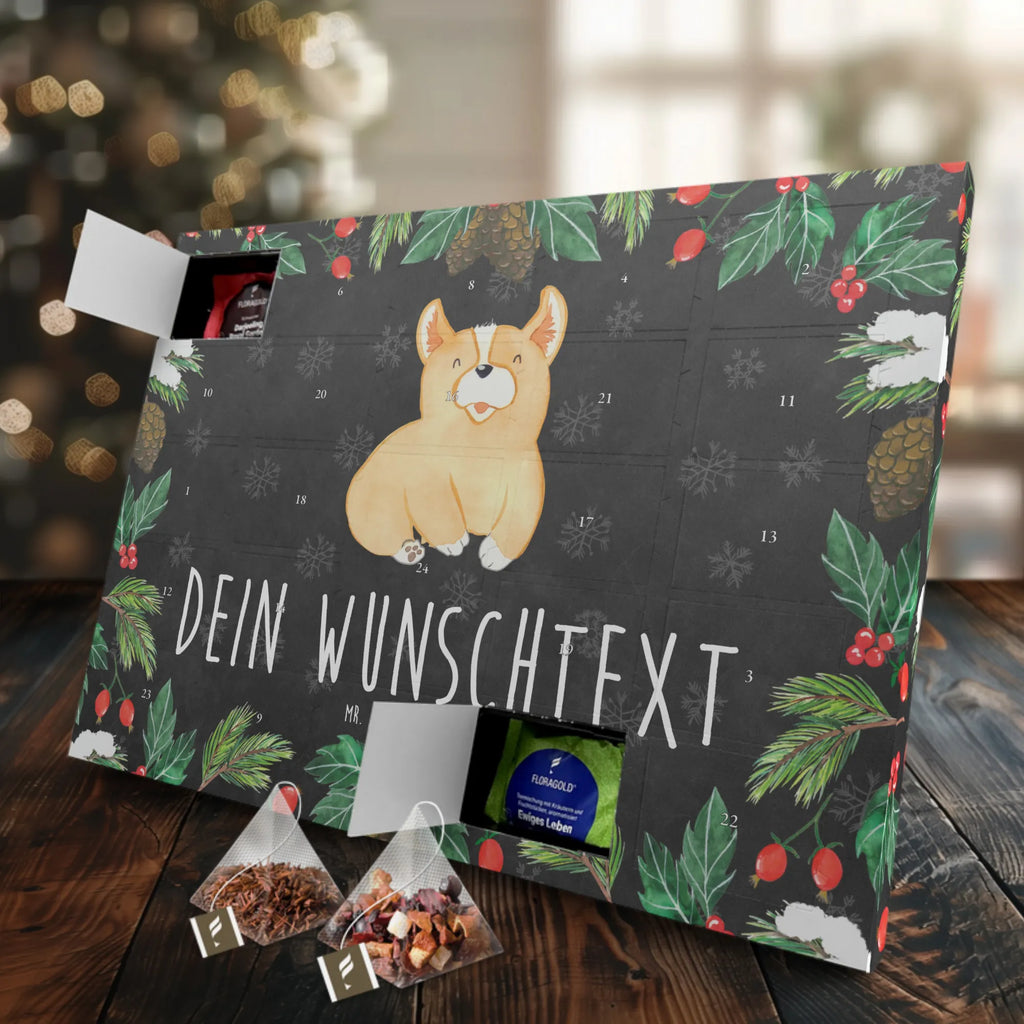 Personalisierter Tee Adventskalender Corgie Personalisierter Tee Adventskalender, Hund, Hundemotiv, Haustier, Hunderasse, Tierliebhaber, Hundebesitzer, Sprüche, Corgie, Welsh Corgie Pembroke, britisch, Motivation, Spruch, Hundespruch, Lebensfreude