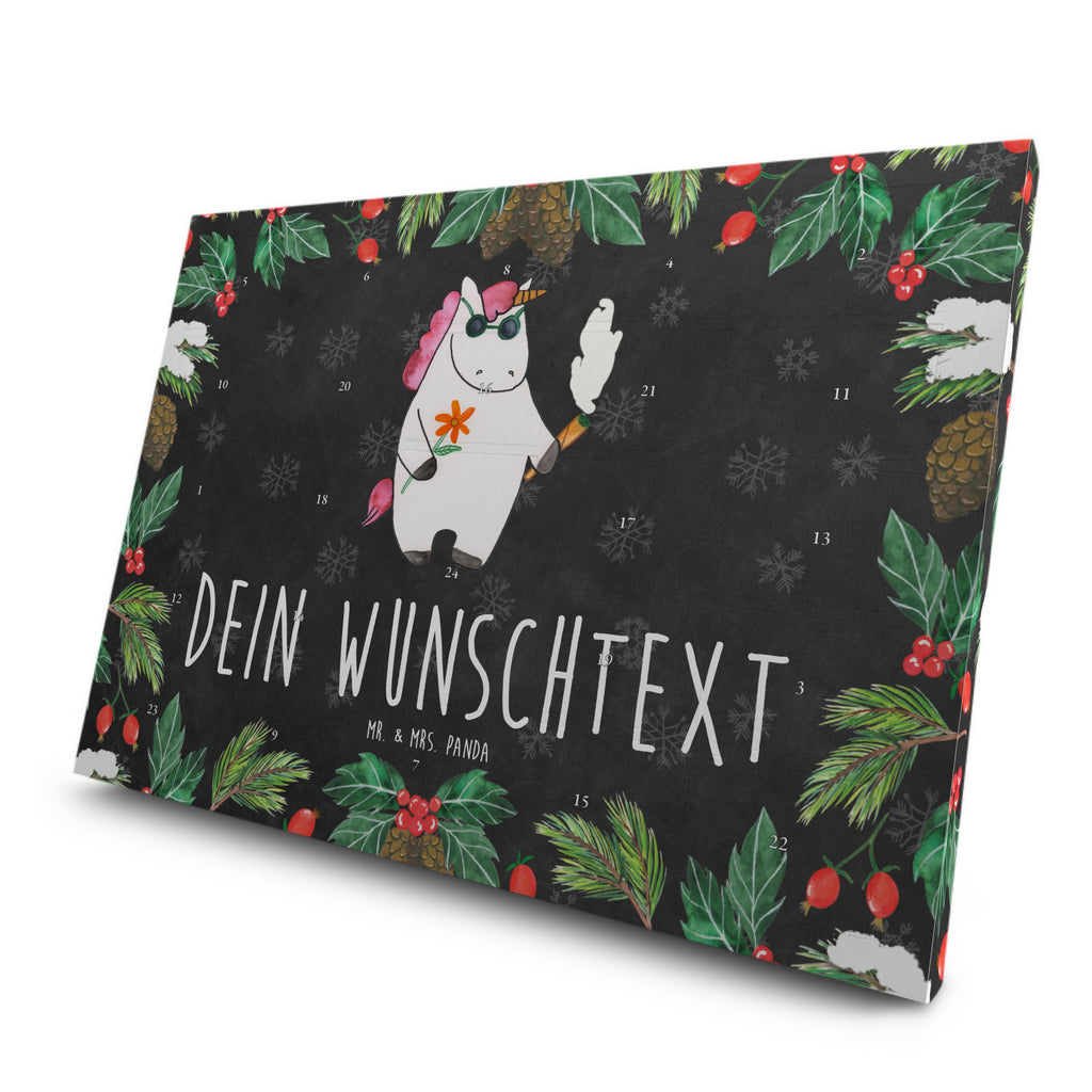 Personalisierter Tee Adventskalender Einhorn Woodstock Personalisierter Tee Adventskalender, Einhorn, Einhörner, Einhorn Deko, Pegasus, Unicorn, Kiffen, Joint, Zigarette, Alkohol, Party, Spaß. lustig, witzig, Woodstock