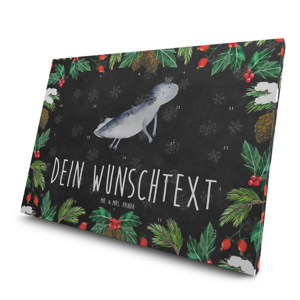 Personalisierter Tee Adventskalender Axolotl Schwimmen Personalisierter Tee Adventskalender, Axolotl, Molch, Axolot, Schwanzlurch, Lurch, Lurche, Problem, Probleme, Lösungen, Motivation