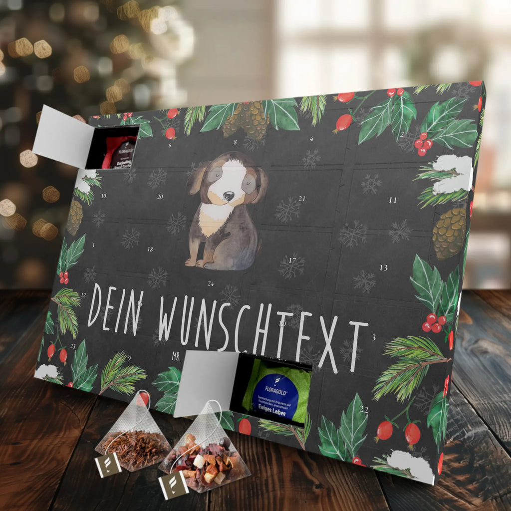 Personalisierter Tee Adventskalender Hund Entspannen Personalisierter Tee Adventskalender, Hund, Hundemotiv, Haustier, Hunderasse, Tierliebhaber, Hundebesitzer, Sprüche, schwarzer Hund, Hundeliebe, Liebe, Hundeglück