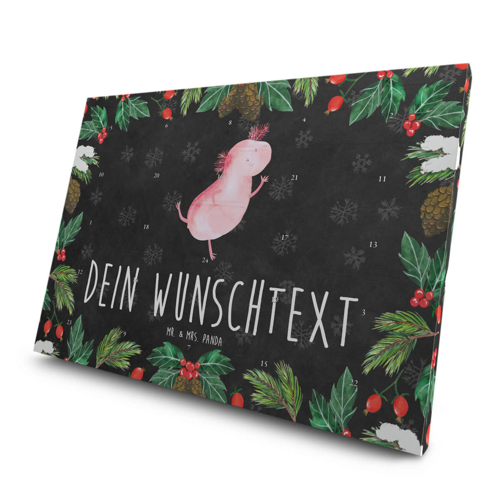 Personalisierter Tee Adventskalender Axolotl Tanzen Personalisierter Tee Adventskalender, Axolotl, Molch, Axolot, Schwanzlurch, Lurch, Lurche, Dachschaden, Sterne, verrückt, Freundin, beste Freundin