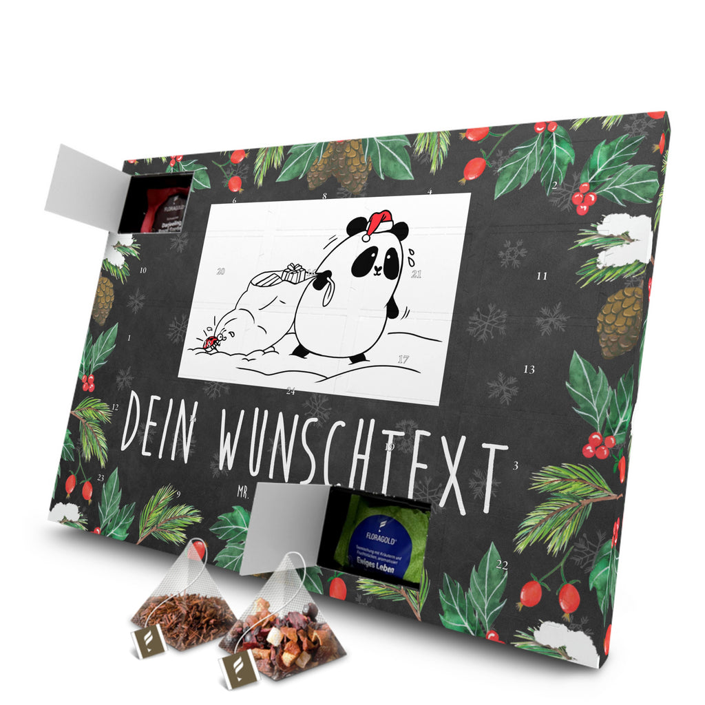 Personalisierter Tee Adventskalender Panda Weihnachten Personalisierter Tee Adventskalender