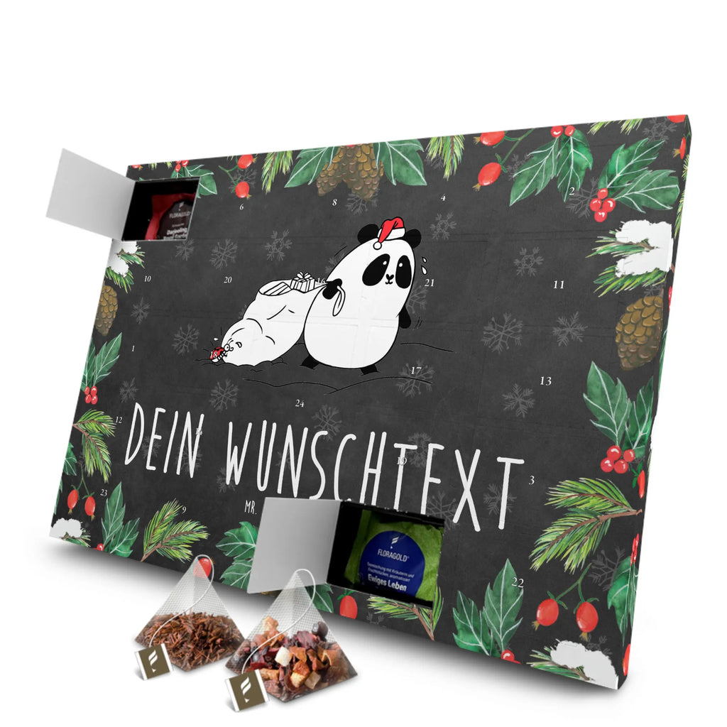 Personalisierter Tee Adventskalender Panda Weihnachten Personalisierter Tee Adventskalender