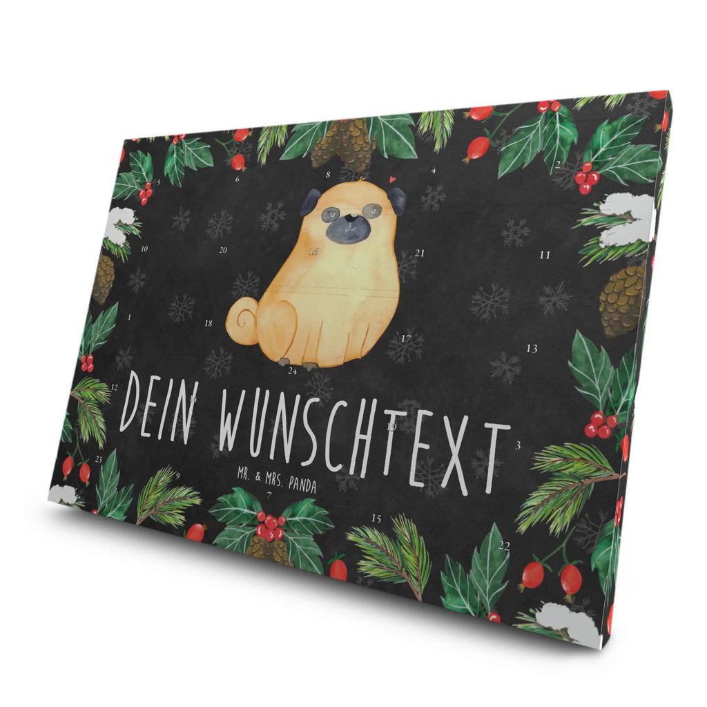 Personalisierter Tee Adventskalender Mops Personalisierter Tee Adventskalender, Hund, Hundemotiv, Haustier, Hunderasse, Tierliebhaber, Hundebesitzer, Sprüche, Mops, Liebe, Hundeliebe