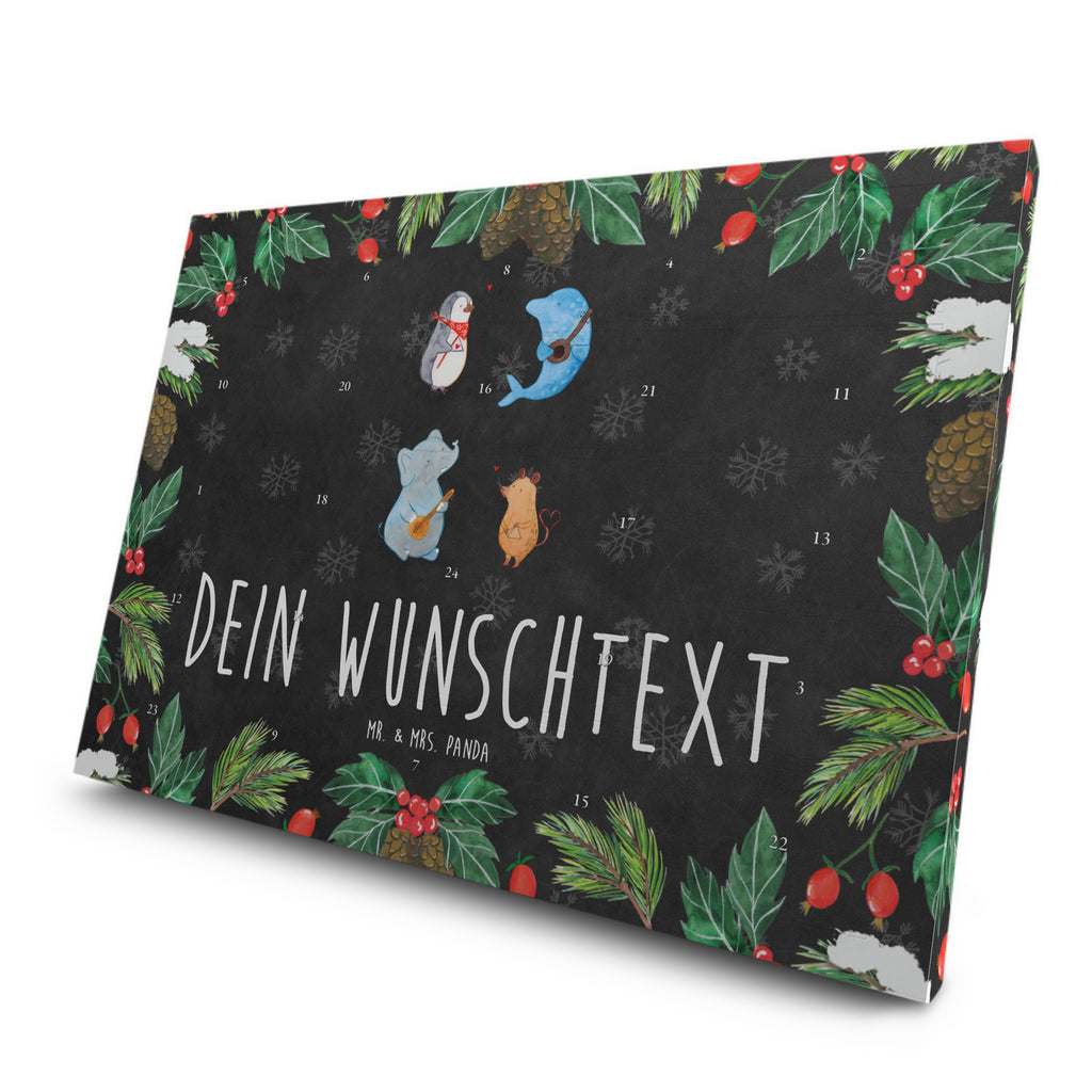 Personalisierter Tee Adventskalender Big Band Personalisierter Tee Adventskalender, Tiermotive, Gute Laune, lustige Sprüche, Tiere, Hund, Pinguin, Maus, Elefant, Delfin, Gitarre, Band, Triangel, Musikanten, Musik