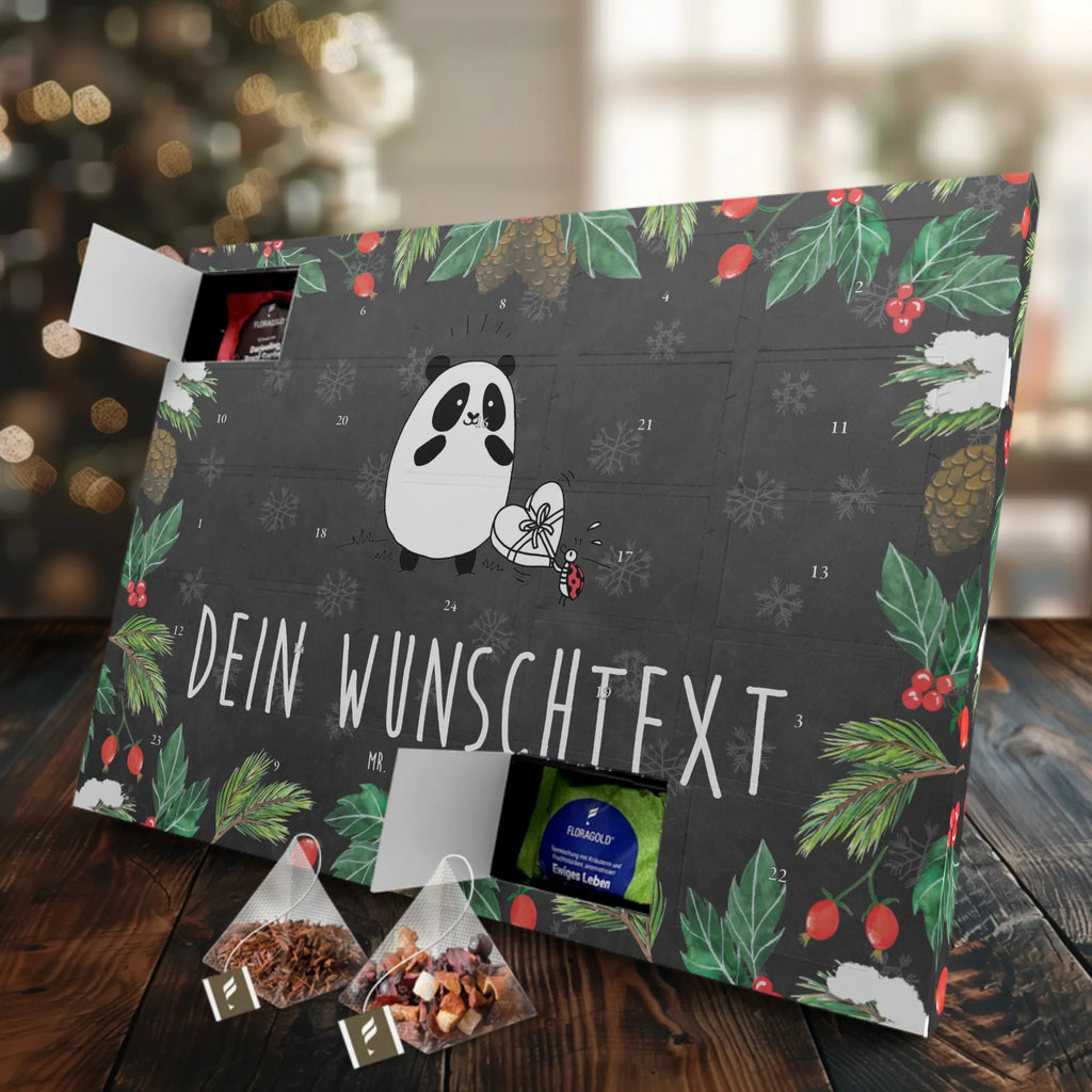 Personalisierter Tee Adventskalender Panda Dankeschön Personalisierter Tee Adventskalender