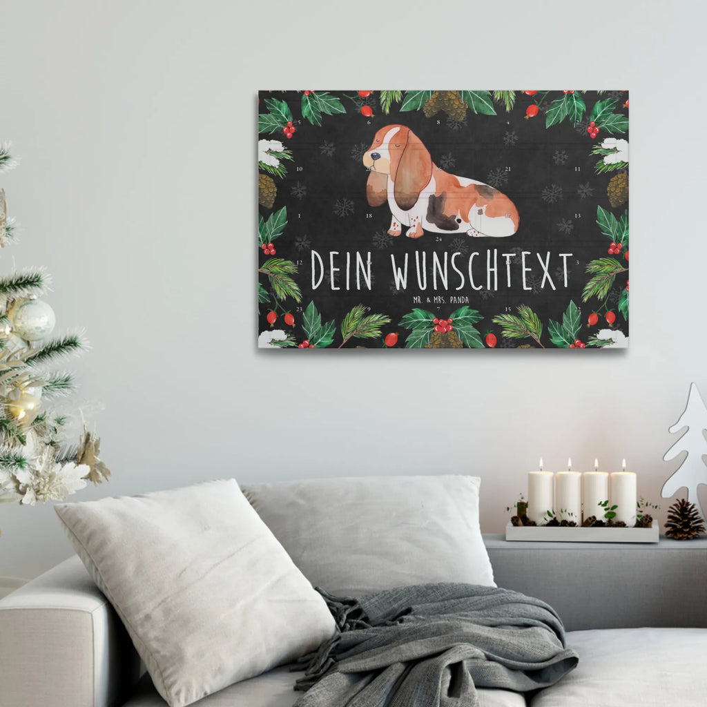 Personalisierter Tee Adventskalender Hund Basset Hound Personalisierter Tee Adventskalender, Hund, Hundemotiv, Haustier, Hunderasse, Tierliebhaber, Hundebesitzer, Sprüche, Basset Hound, Basset, Hundeliebe, kinderlos