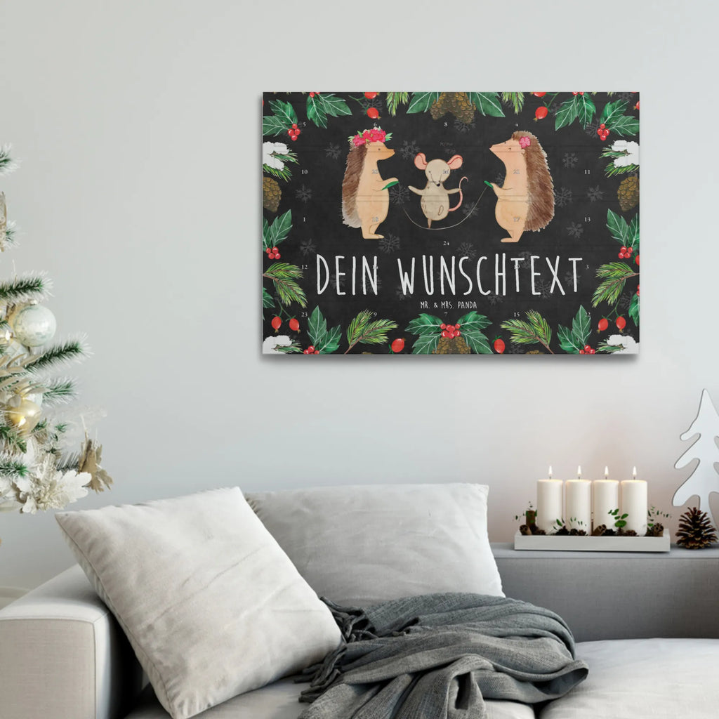 Personalisierter Tee Adventskalender Igel Seilhüpfen Personalisierter Tee Adventskalender, Tiermotive, Gute Laune, lustige Sprüche, Tiere, Igel, Maus, Seilspringen, Seilhüpfen, Kinder, Kindergarten