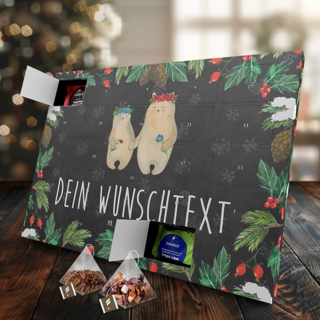 Personalisierter Tee Adventskalender Bären mit Blumenkranz Personalisierter Tee Adventskalender, Familie, Vatertag, Muttertag, Bruder, Schwester, Mama, Papa, Oma, Opa, Bär, Bären, Mutter, Mutti, Mami, Lieblingsmensch, Lieblingsmama, beste Mutter, weltbeste Mama, Geschenk Mama. Muttertag, Tochter, Kind, Kinder, Töchter, Family, Vorbild