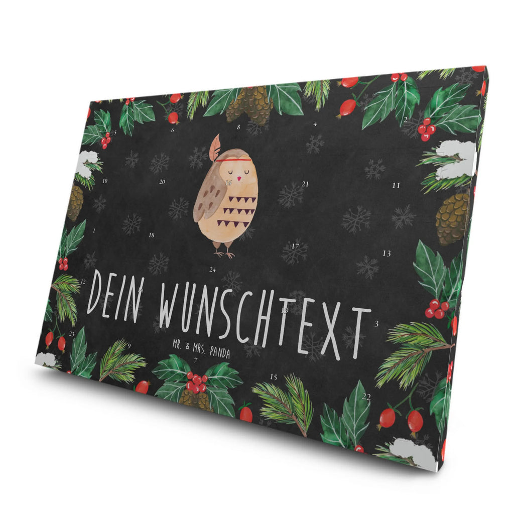 Personalisierter Tee Adventskalender Eule Federschmuck Personalisierter Tee Adventskalender, Eule, Eule Deko, Owl, Das Leben ist ein Abenteuer, Reisespruch, Federschmuck, Dekoration